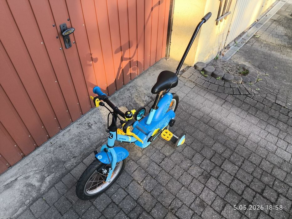 Rowerek btwin, niebieski 14" kola