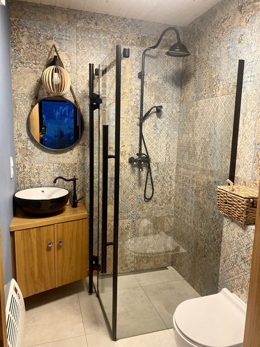 Domek  z banią z widokiem na góry  Łomnica- Góry Sowie