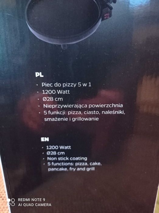 Piec do pizzy 5 w 1