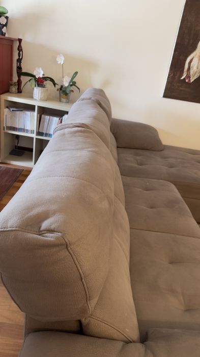 Sofa de 4 com chaise lounge e eletricamente inclinavel