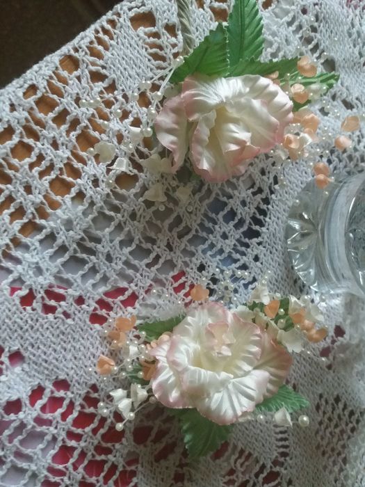 Вінок для фати  бутоньєрки віночок для нареченої венок для фаты