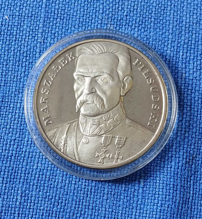 100 000 zł Józef Piłsudski 1990 tryptyk