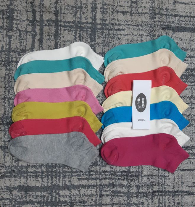 14 pares de meias, cores sortidas, ginásio,  sapatilhas,  etc.