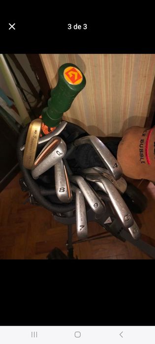 Saco de golf mais conjunto de tacos