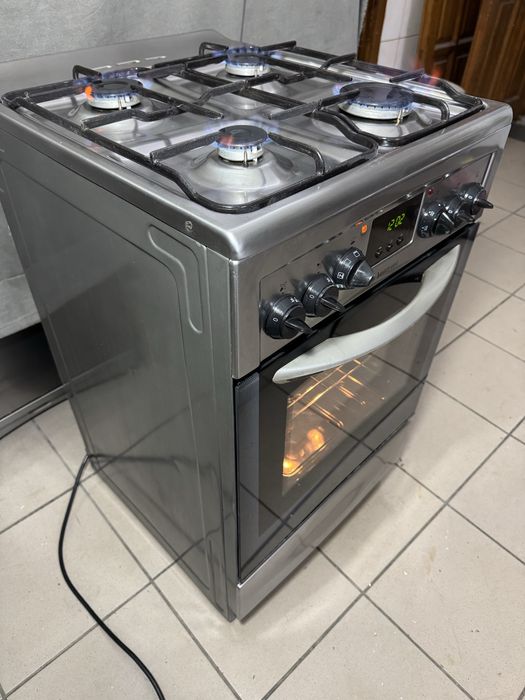 Плита газова з духовкою електричною Mastercook Нержавійка