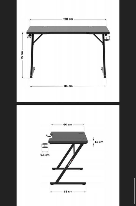 Biurko Gamingowe Komputerowe