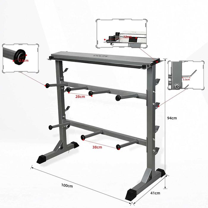 Suporte para discos / pesos, novo