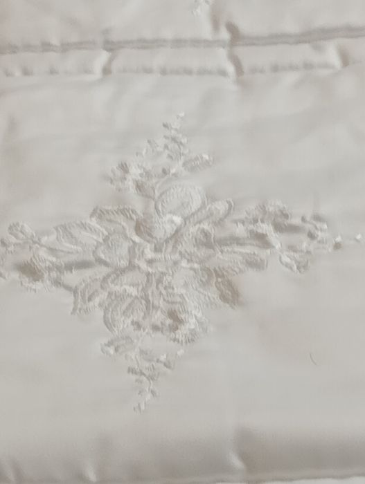 Colcha cama de casal cetim branco