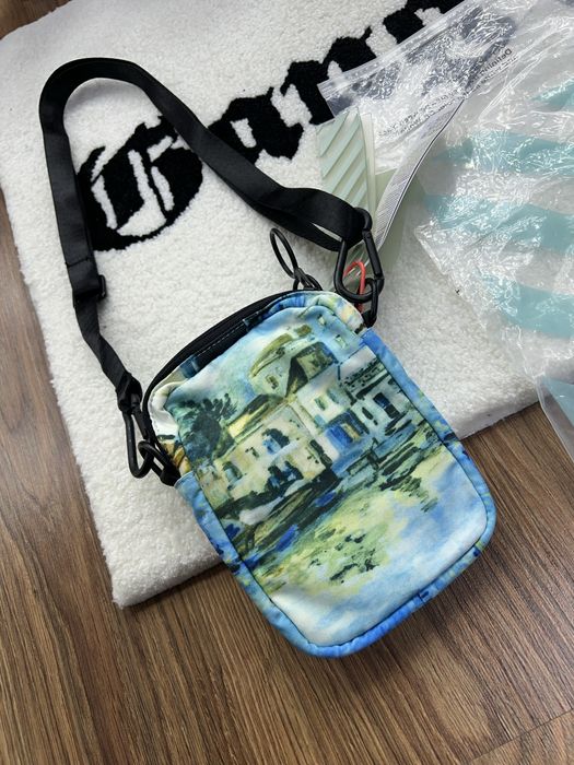 Сумка месенджер Off-White Lake Print Blue