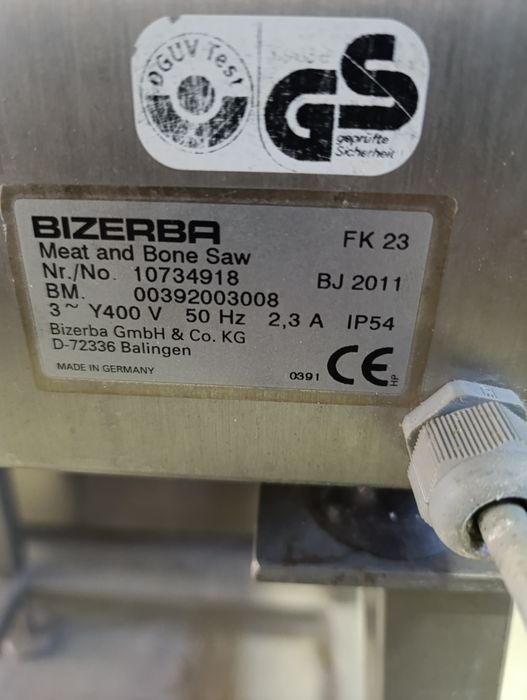 Стрічкова пила для м'яса та риби. Стрічкова пила. Пила. Bizerba