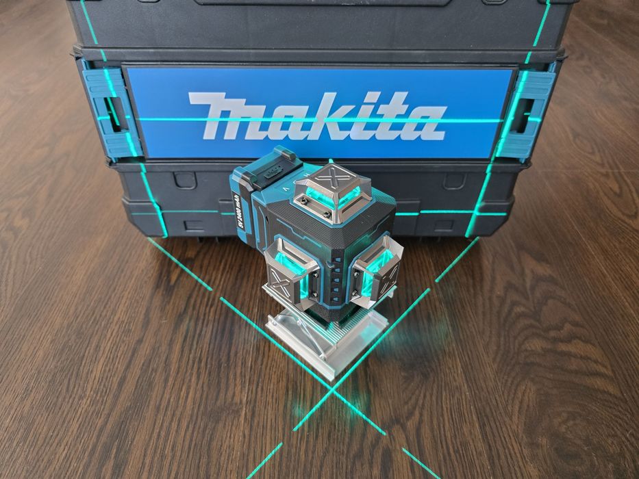 2 АКБ! КЕЙС! Лазерный уровень Makita 4D, лазерний рівень Hilda