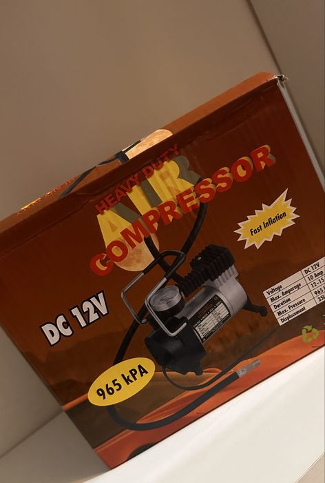 Автомобільний компресор Heavy Duty Air Compressor 12V (965 kPA) від прикурювача [1, 2]