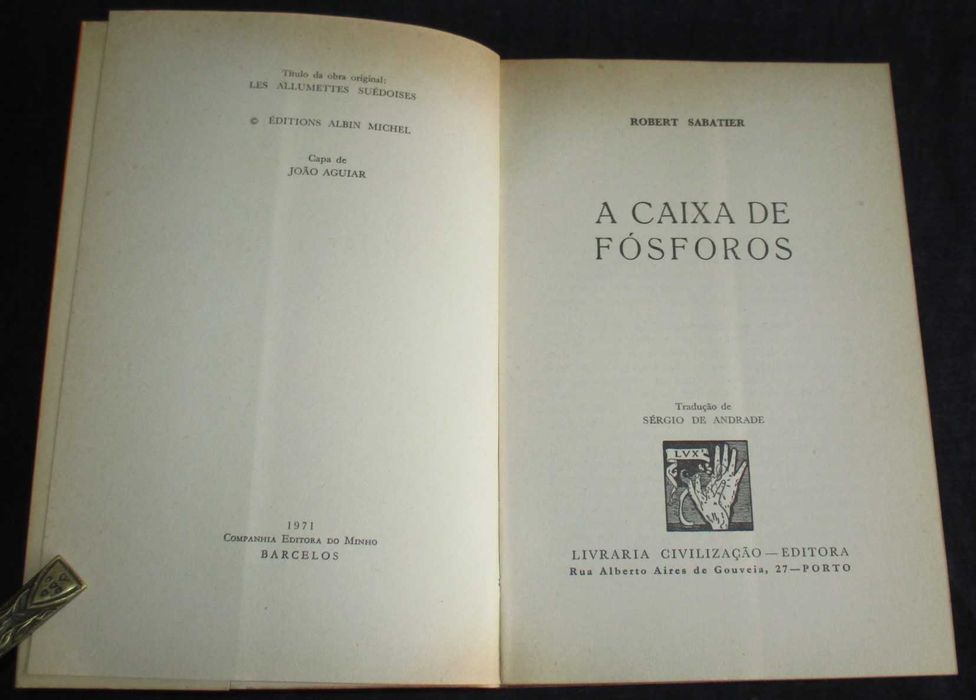 Livro A Caixa de Fósforos Robert Sabatier