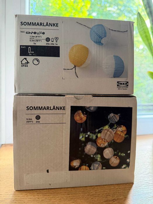 Гірлянда IKEA SOMMARLANKE 24 лампочки на батарейках