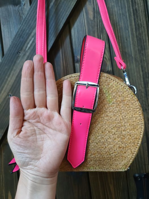 Torba letnia słomkowa mini kuferek
