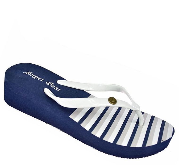 Klapki japonki dziecięce na koturnie paski B1170 WT-NV rozm. 28