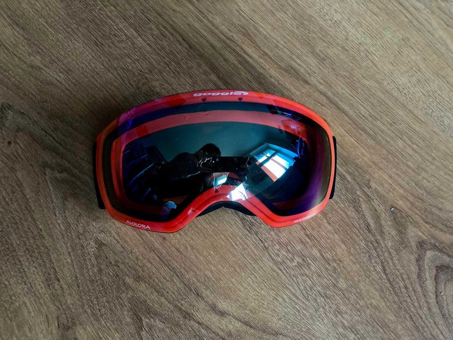 Gogle na narty Goggle Aurora - matt neon orange - POL 2 white/blue