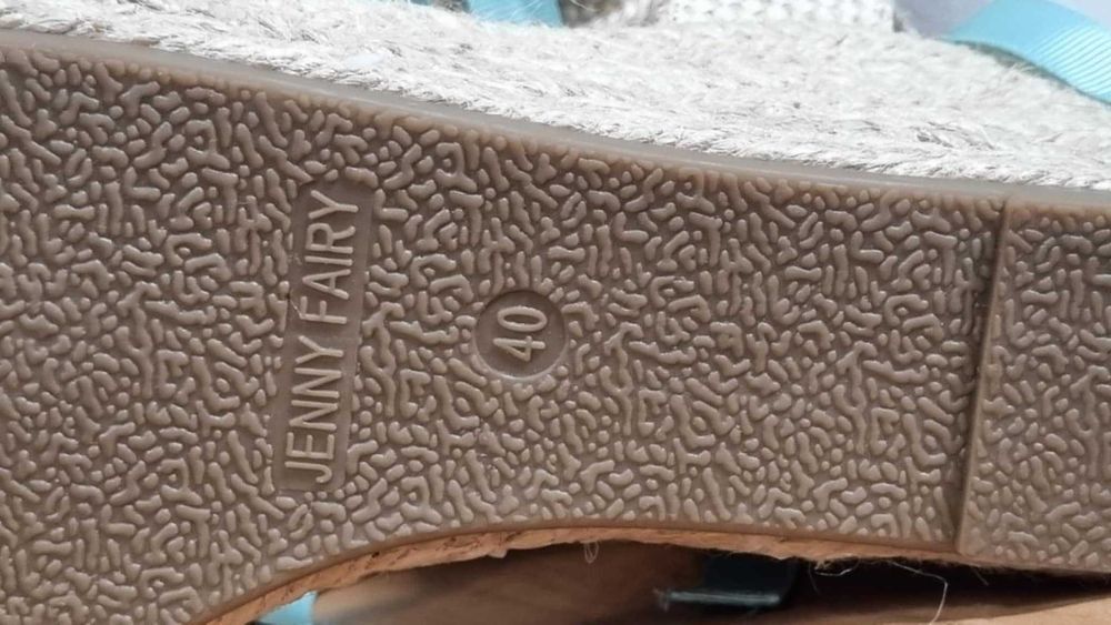 Espadryle koturny, wiązane, rozmiar 40, piękny kolor
