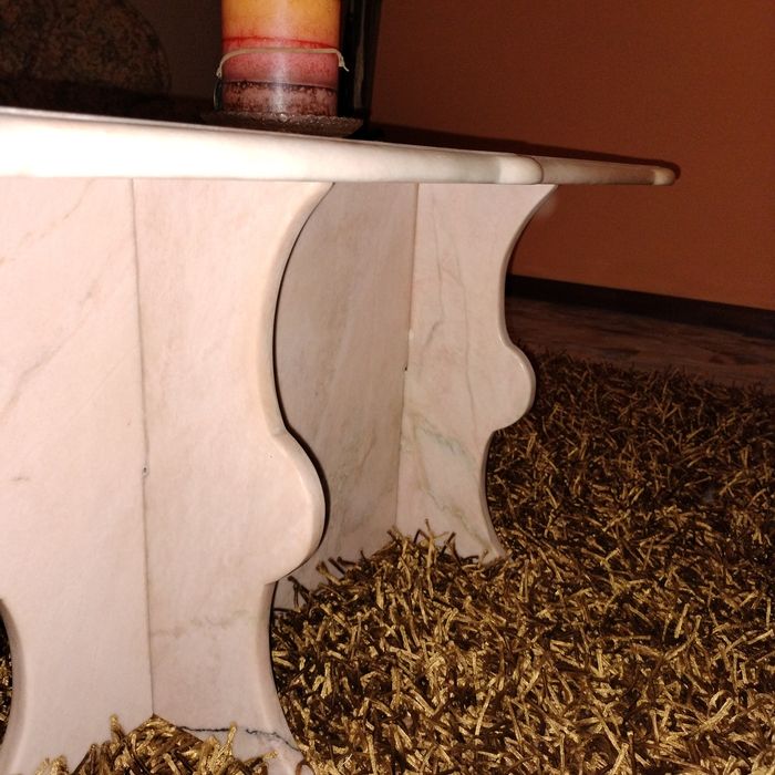 Mesa de mármore de decoração