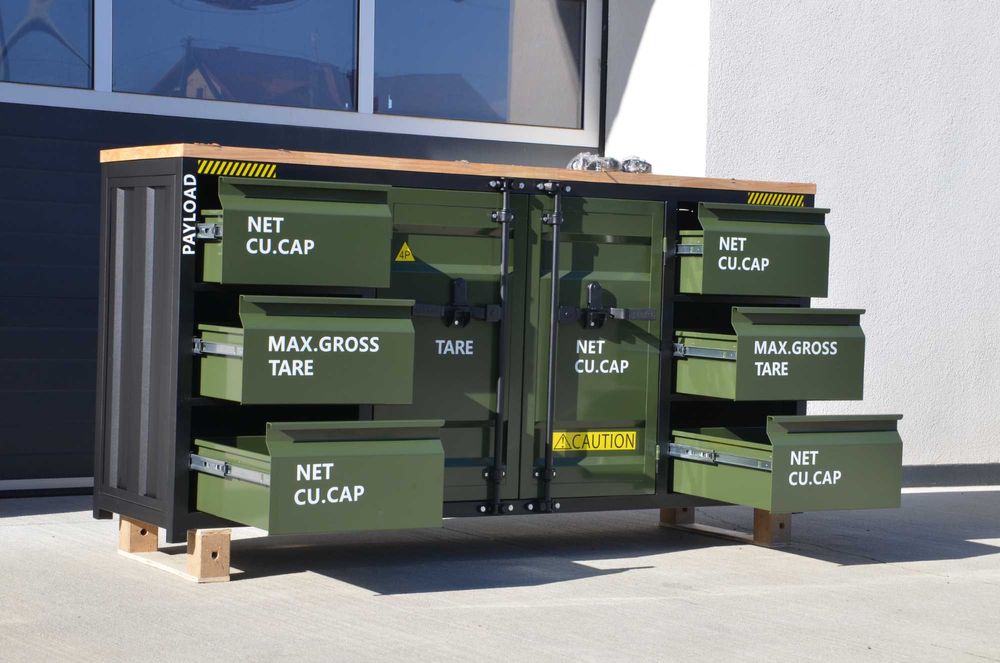 Stól Industrialny Masywny Kontener Industrialy  DLT-6FT