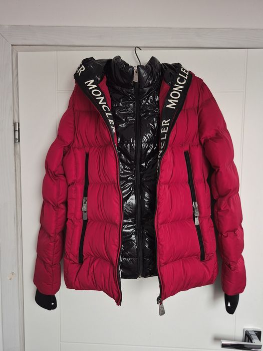 Kurtka puchowa Moncler S/M czerwona