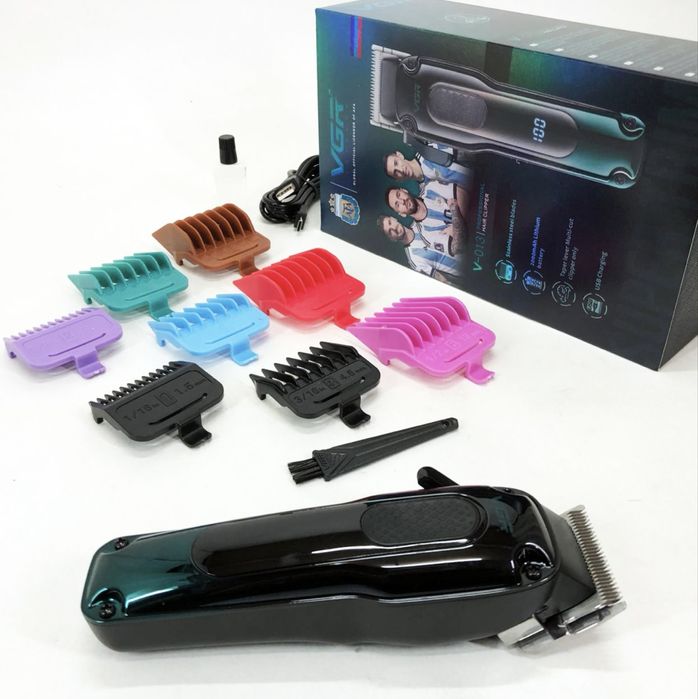 Машинка для стрижки волосся vgr. Машинка для стрижки волос с насадками