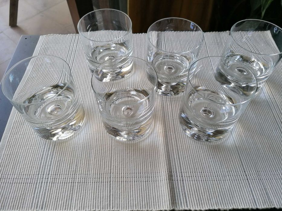 Copos cristal whisky conj 6