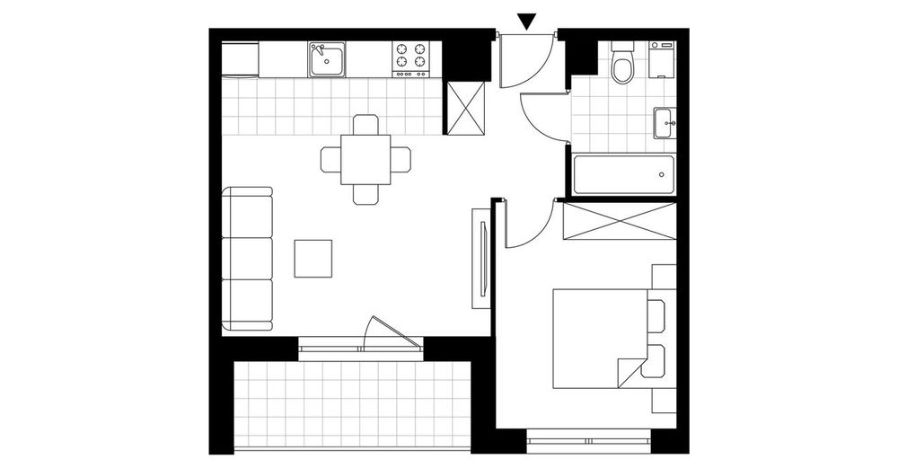 2-pokojowe mieszkanie 38 m² + loggia - Widok 4
