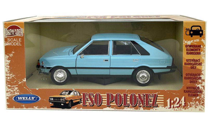 FSO Polonez 1:24 Błękitny – Metalowy Model Kultowego Samochodu PRL