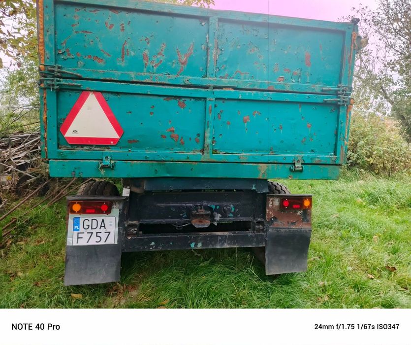 Przyczepa wywrotka d47b z dokumentami brandys