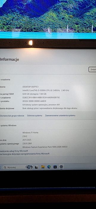 Gamingowy Acer Nitro5/SSD 512gb/i5/FULL HD