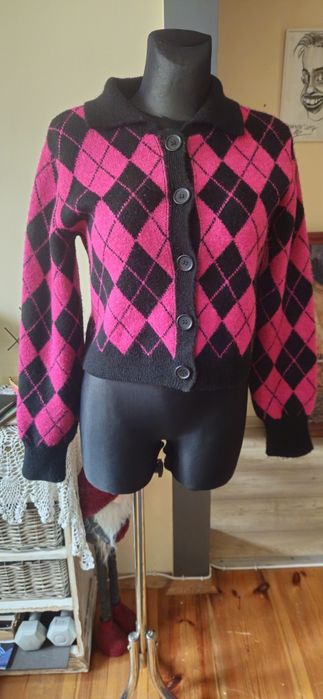 Sweter vintage w romby S/M