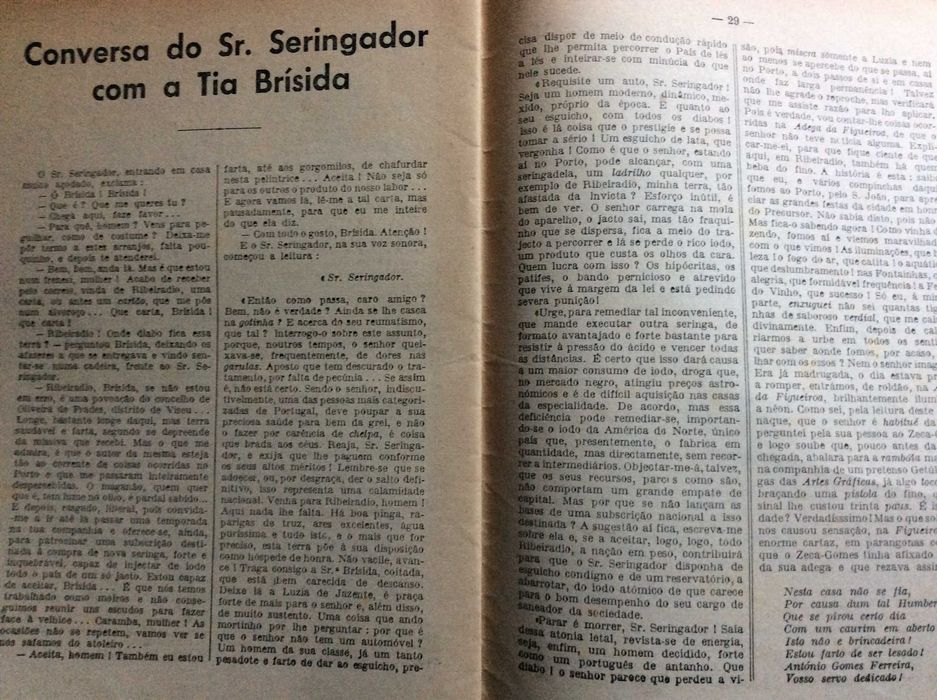 O SERINGADOR. Reportório Crítico-Jocoso e Prognóst. Diario para 1948