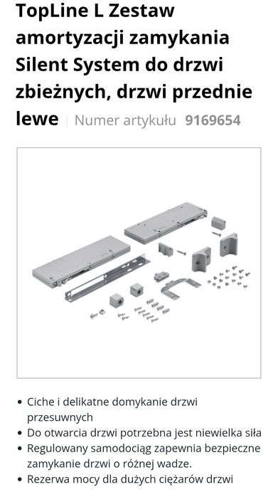 TopLine L Zestaw do drzwi przesuwnych + amortyzacji  Silent System