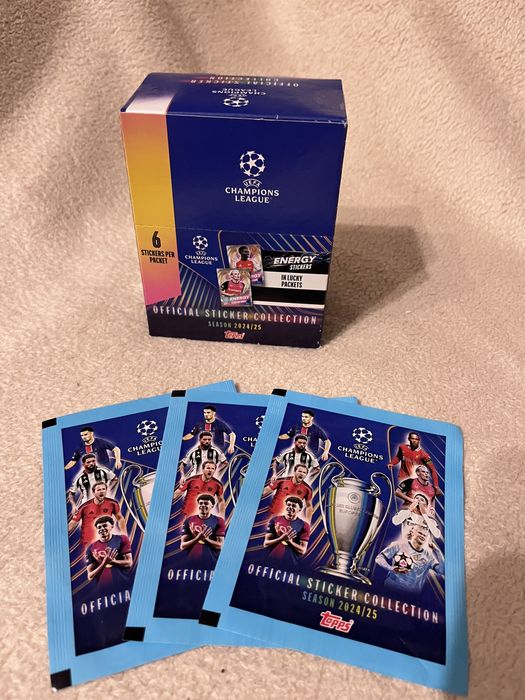 Box nowy naklejek Champions Uefa 24/25