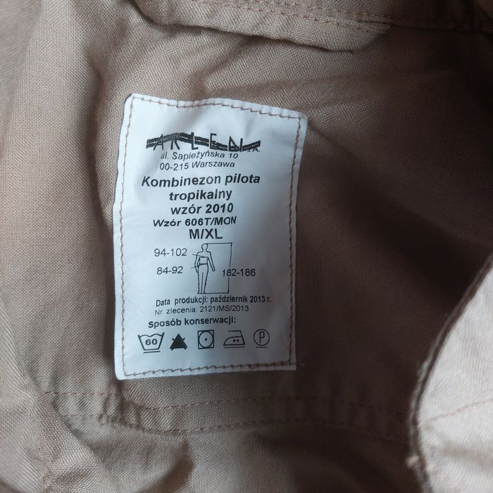Kombinezon pilota pustynny M/XL jak nowy