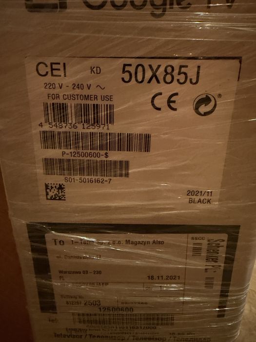 Sony bravia KD 50X85J 50” tv stan bd