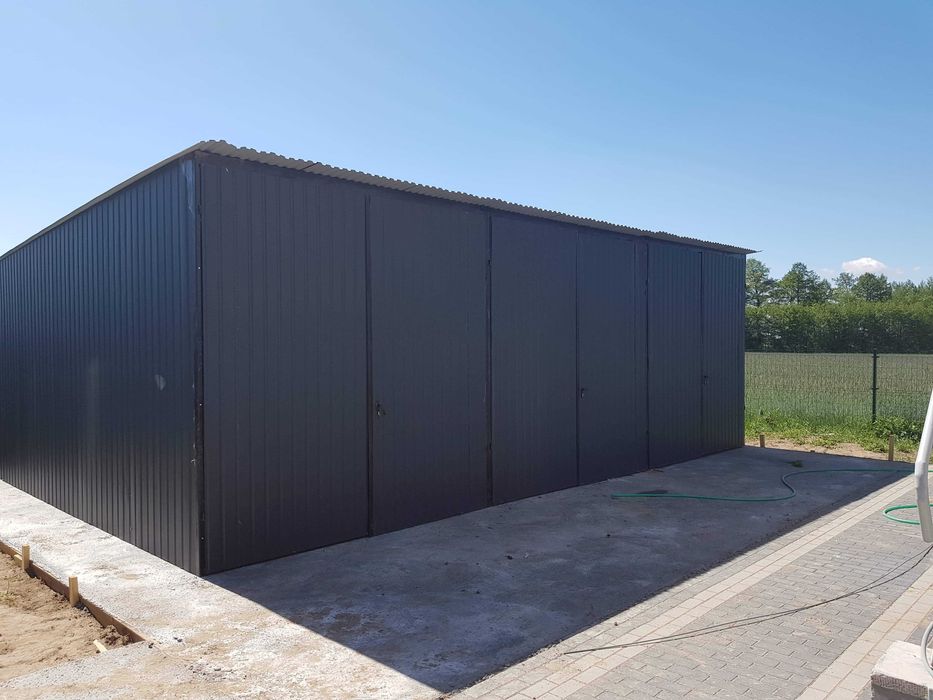 Garaż Blaszany GRAFITOWY | MAGAZYN ROLNICZY | Wiaty ,Hale | - ESSTAL*