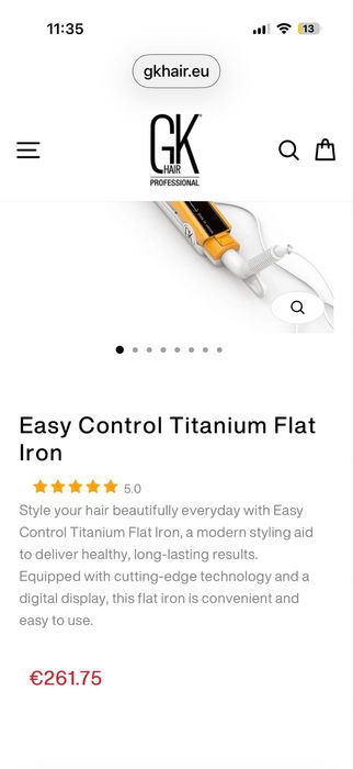 Professional hair styler (iron)