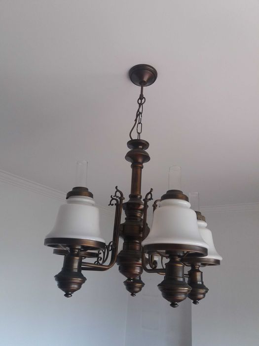 conjunto de 5 candeeiros de teto