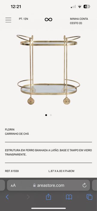 Carrinho de chá Florin AREA