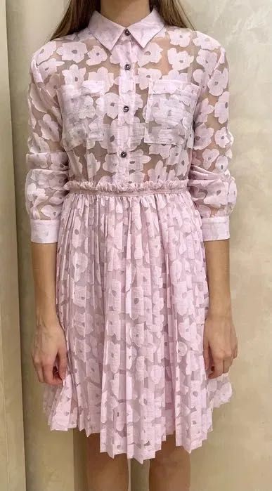 Paul&Joe Sister сукня рожева плісе платье розовое лен льон