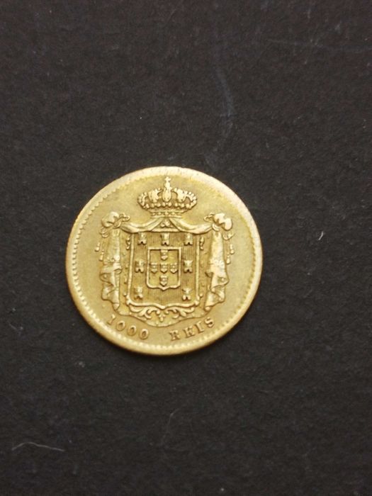 1855 - D. Pedro V - 1000 Reis - ouro