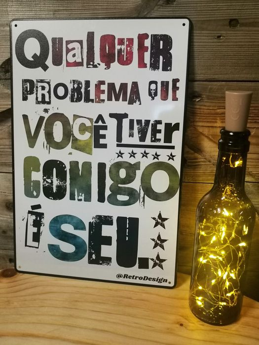 Placa de metal 20x30cm