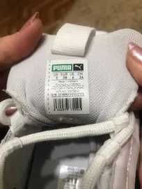 puma р.38 ст.24,5см кросівки снікерси білі шкіряні атлетичні 370788-01