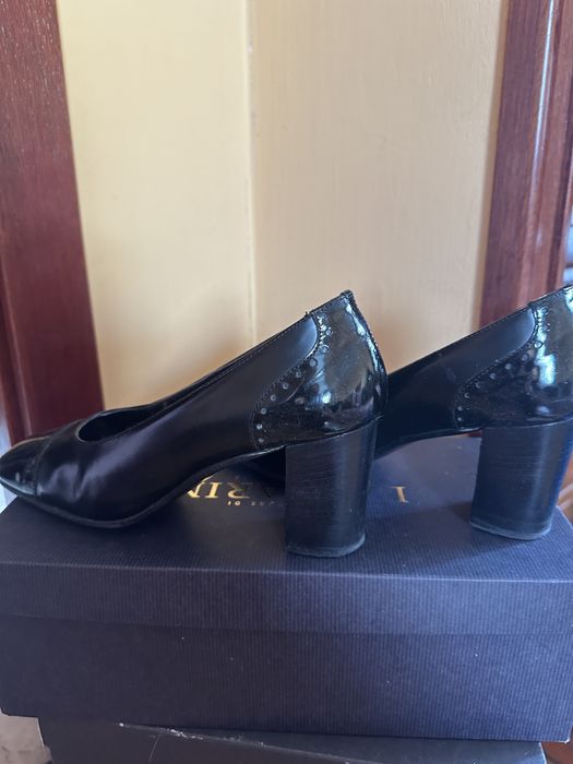 Buty czarne lakierki 24.5 cm 38