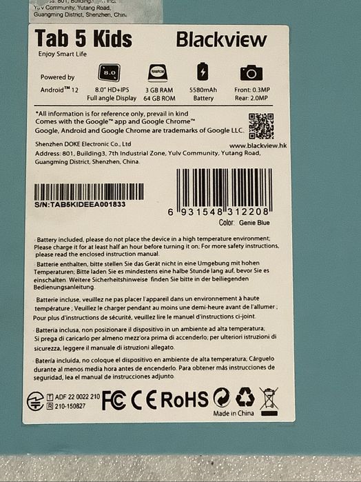 Blackview Tab 5 Kids Tablet64729672200961124