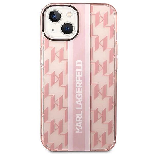 Etui Karl Lagerfeld Mono Vertical Stripe na iPhone 14 Plus - różowe