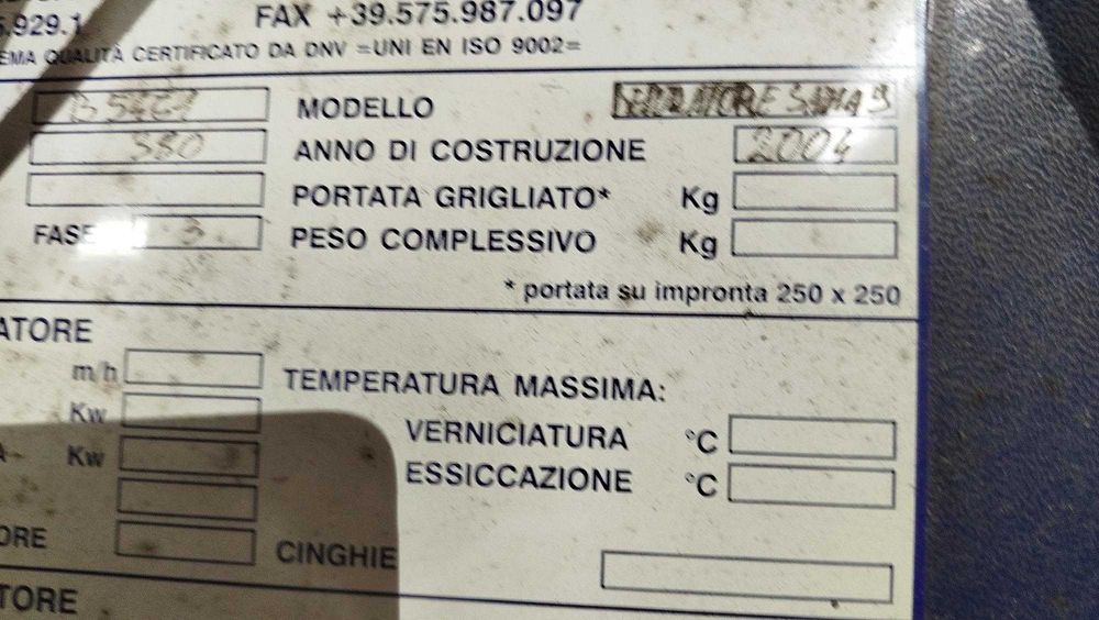 Estufa de Pintura Automóvel