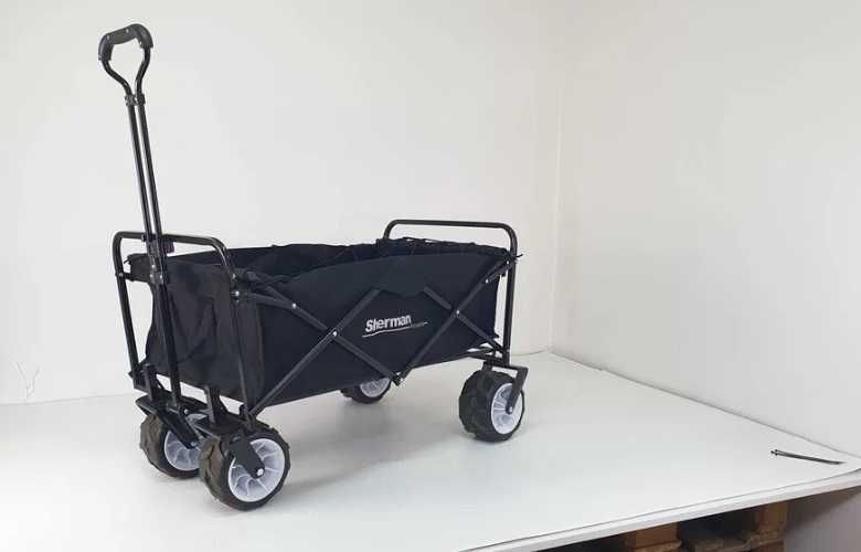 Wózek turystyczny campingowy plażowy transportowy - ślady użytkowania